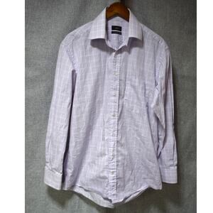 Alara 2 Ply Egyptian Cotton Dress Shirt Lavender Check 16 34/35